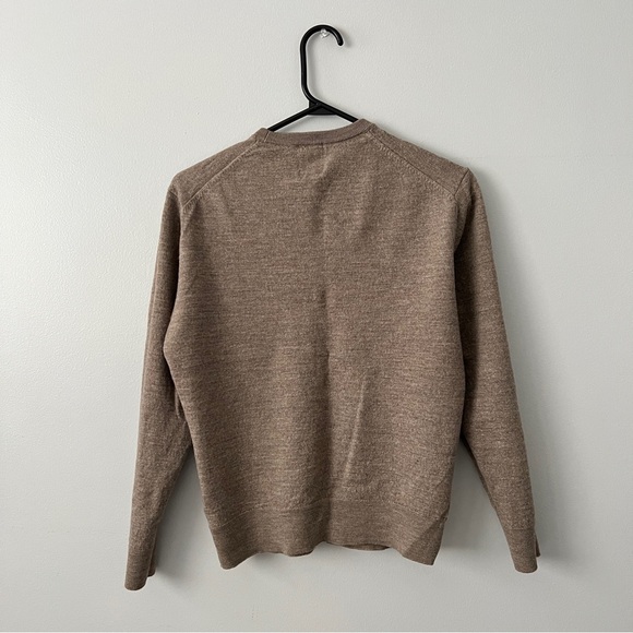 H&M HM Brown Washed Wool Knitted Pullover Longshleeve Semi-stretch  - Medium - Picture 4 of 10